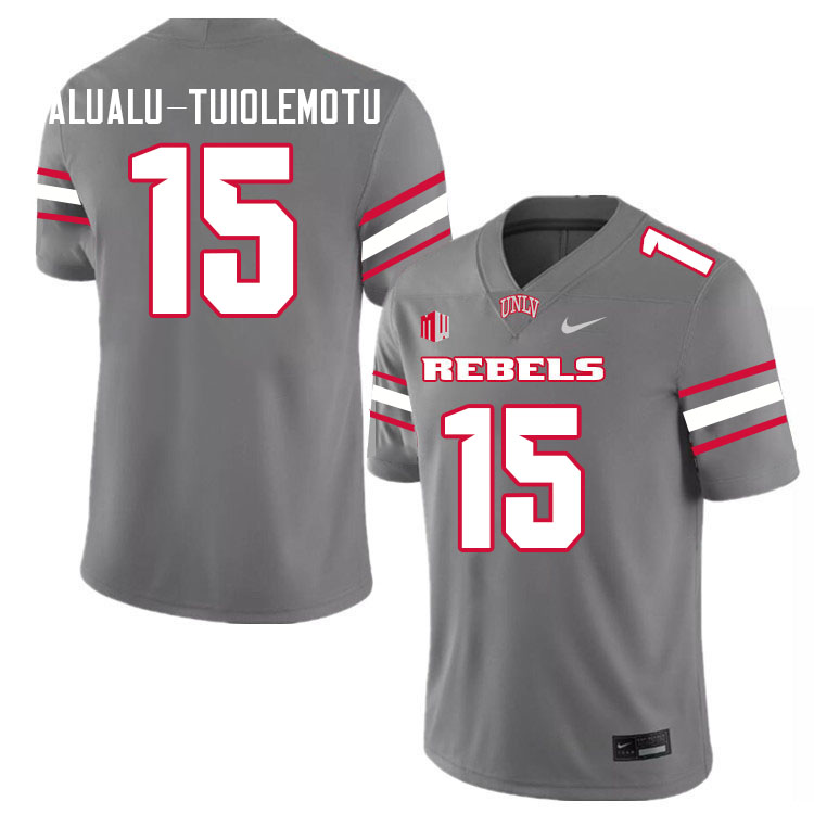 #15 Blesyng Alualu-Tuiolemotu UNLV Rebels College Football Jersey Stitched-Grey
